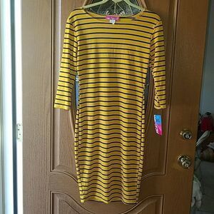 Out of Order fitted striped dress Sz XL  NWT